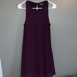 Purple shift dress
